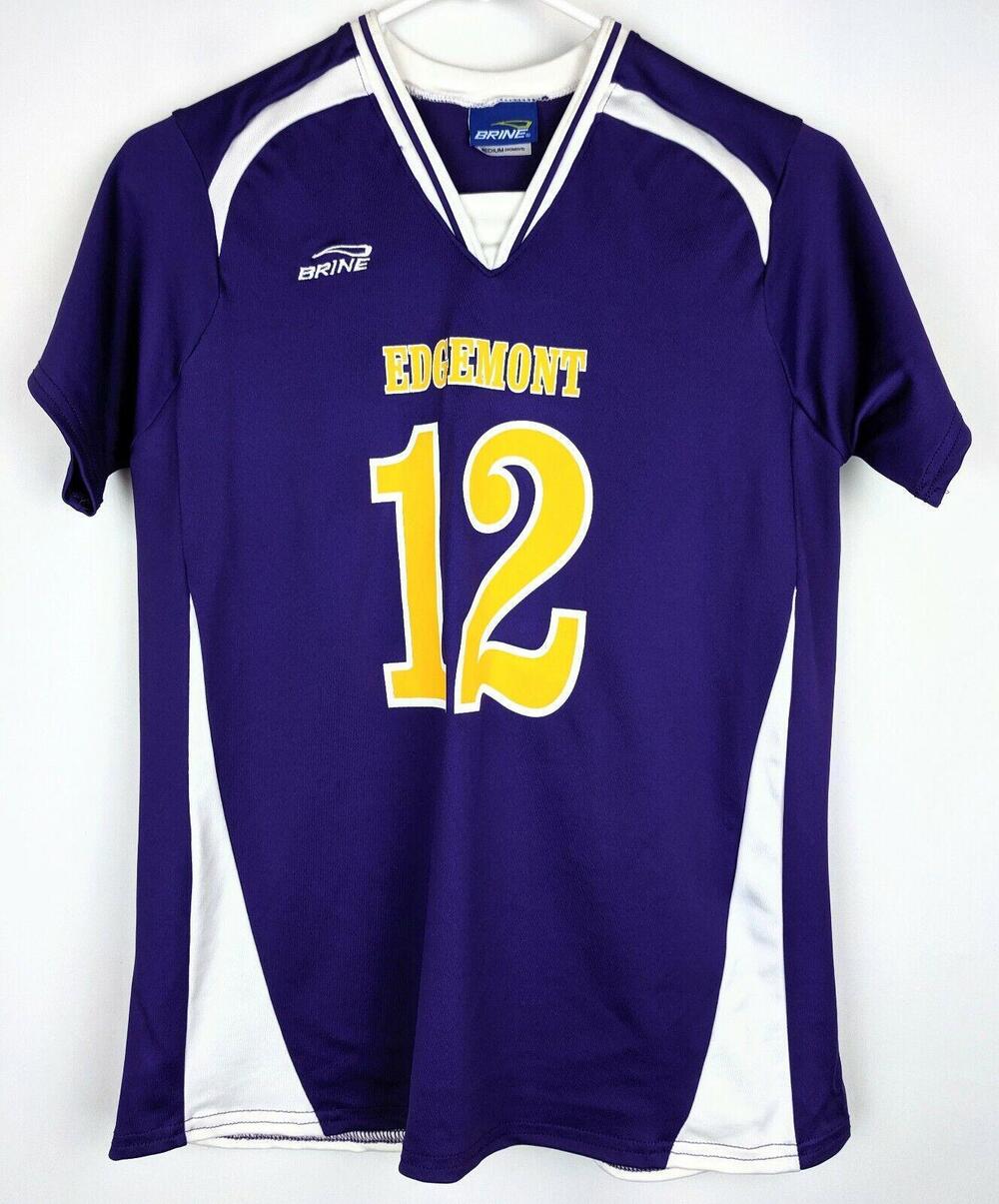 Edgemont Womens Medium Athletic Jersey Brine Purple Gold 12